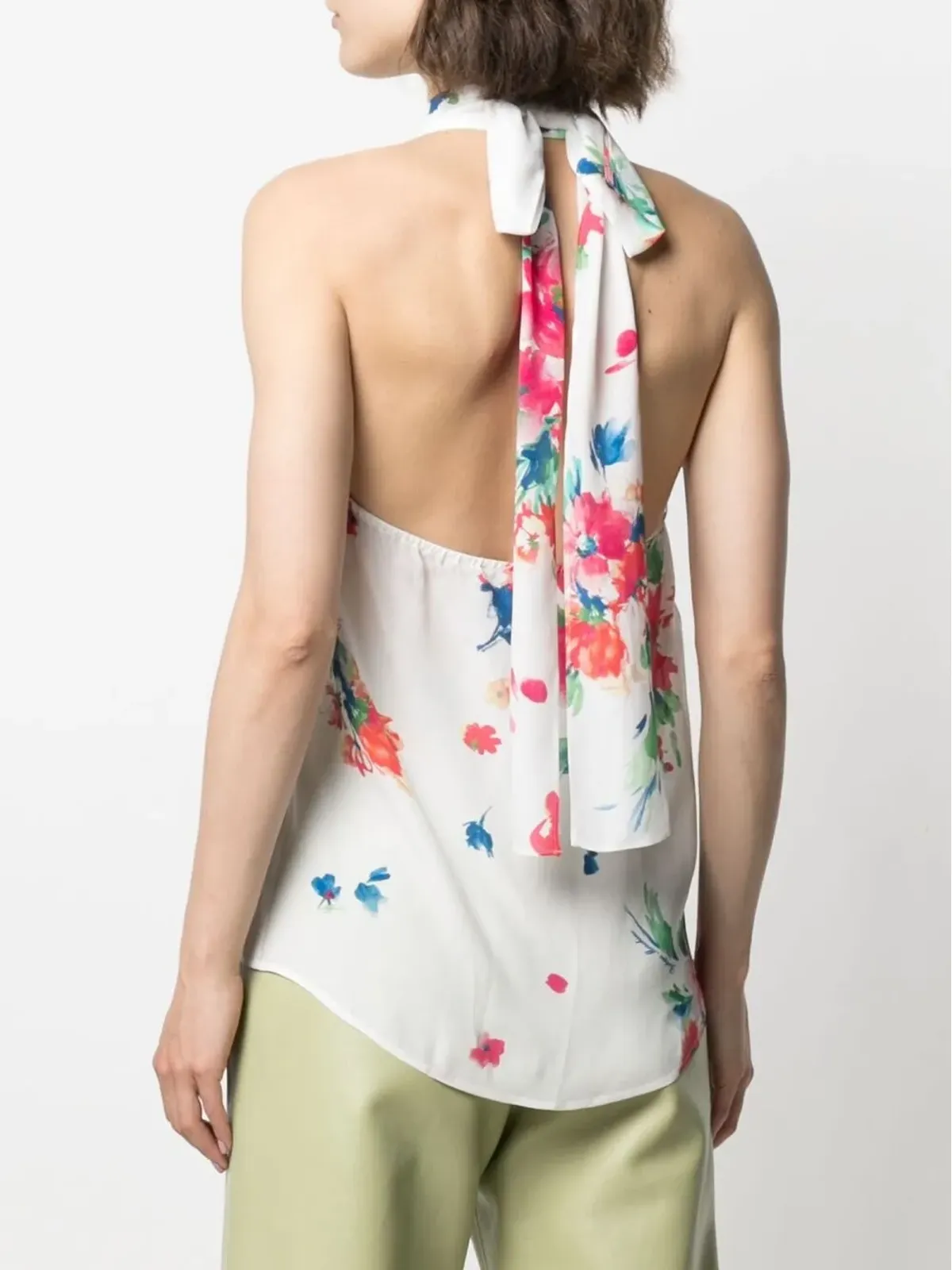 Boutique Moschino 花柄プリントのホルターネック ブラウス - 画像4