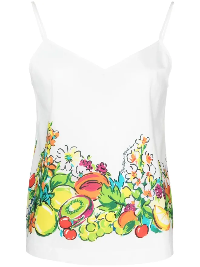 Boutique Moschino Boutique Moschino 花柄プリント コットントップスの商品画像