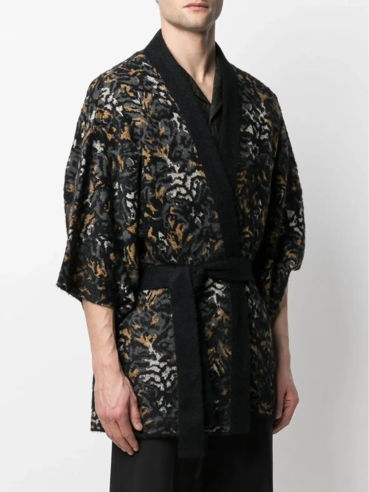 Saint Laurent ヒョウ柄ニットカーディガン - 画像3