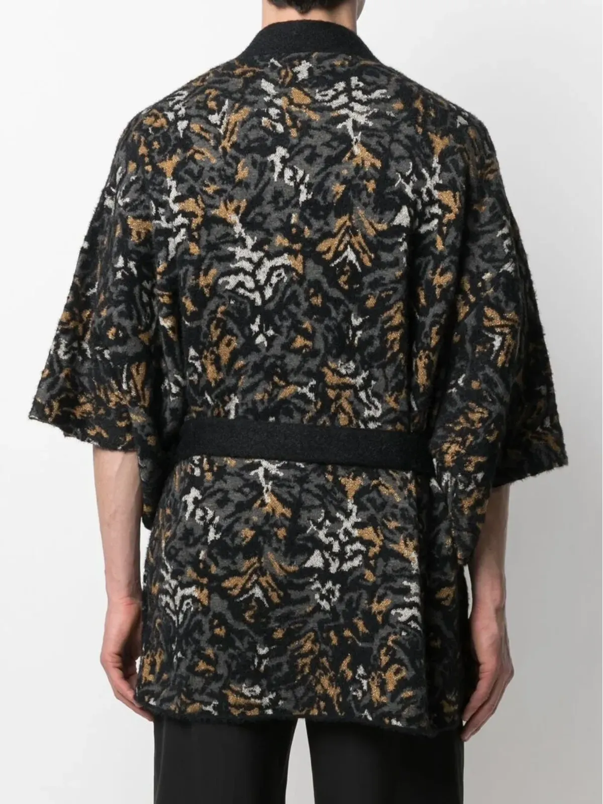 Saint Laurent ヒョウ柄ニットカーディガン - 画像4