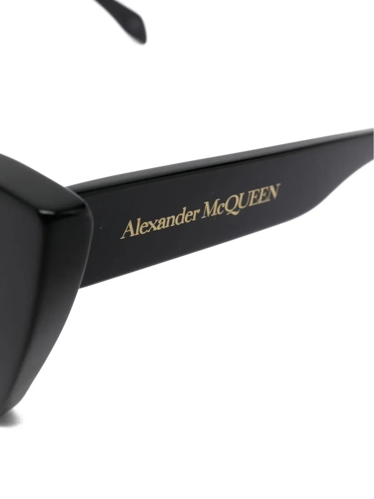 Alexander McQueen Eyewear ロゴデボス キャットアイフレーム サングラス - ブラック - 画像3
