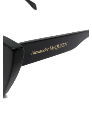 Alexander McQueen Eyewear ロゴデボス キャットアイフレーム サングラス - ブラック - サムネイル3