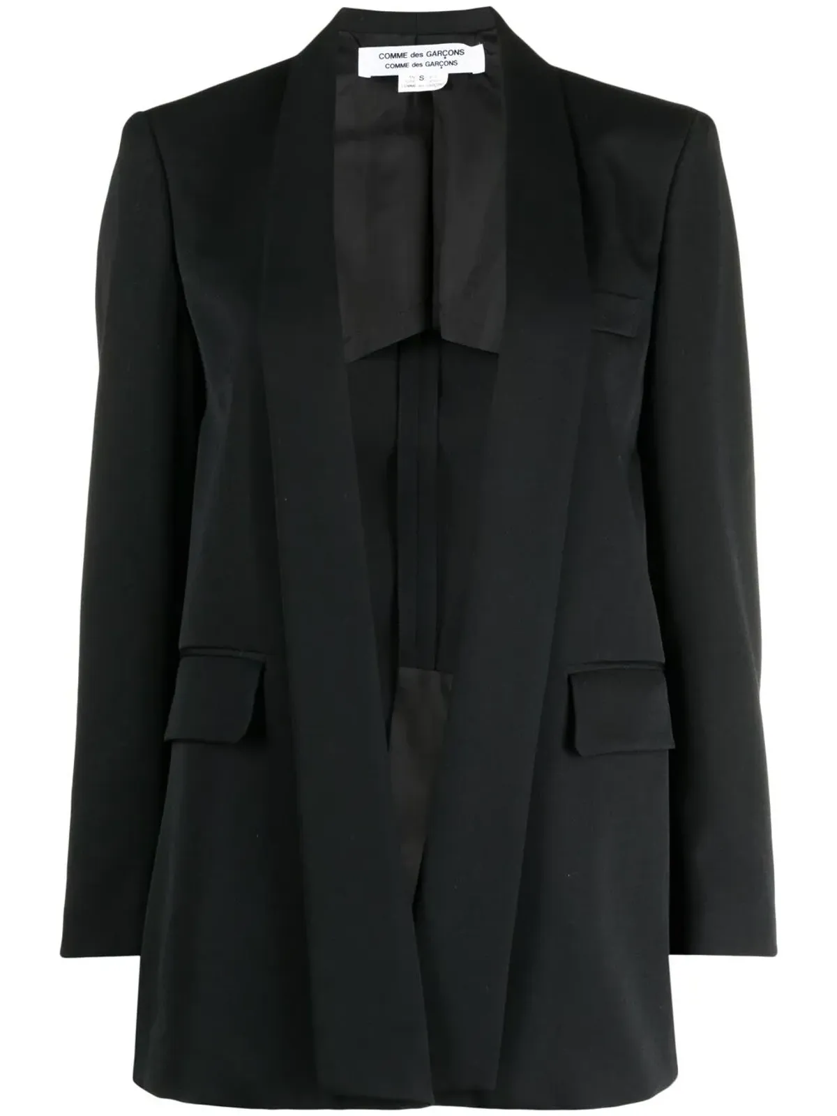 Comme Des Garçons Comme Des Garçons オープンフロント ウールブレザー - 画像1