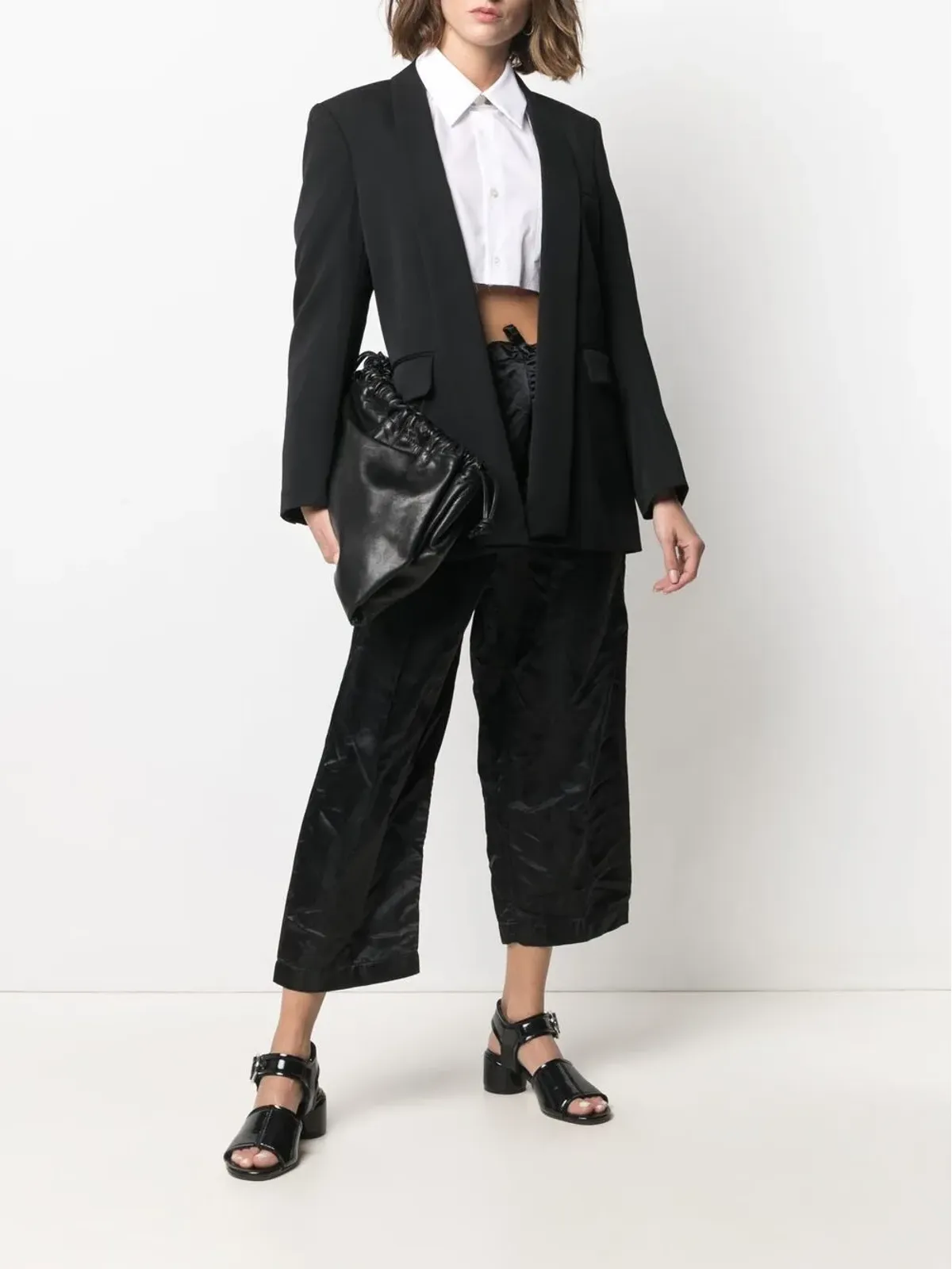 Comme Des Garçons Comme Des Garçons オープンフロント ウールブレザー - 画像2