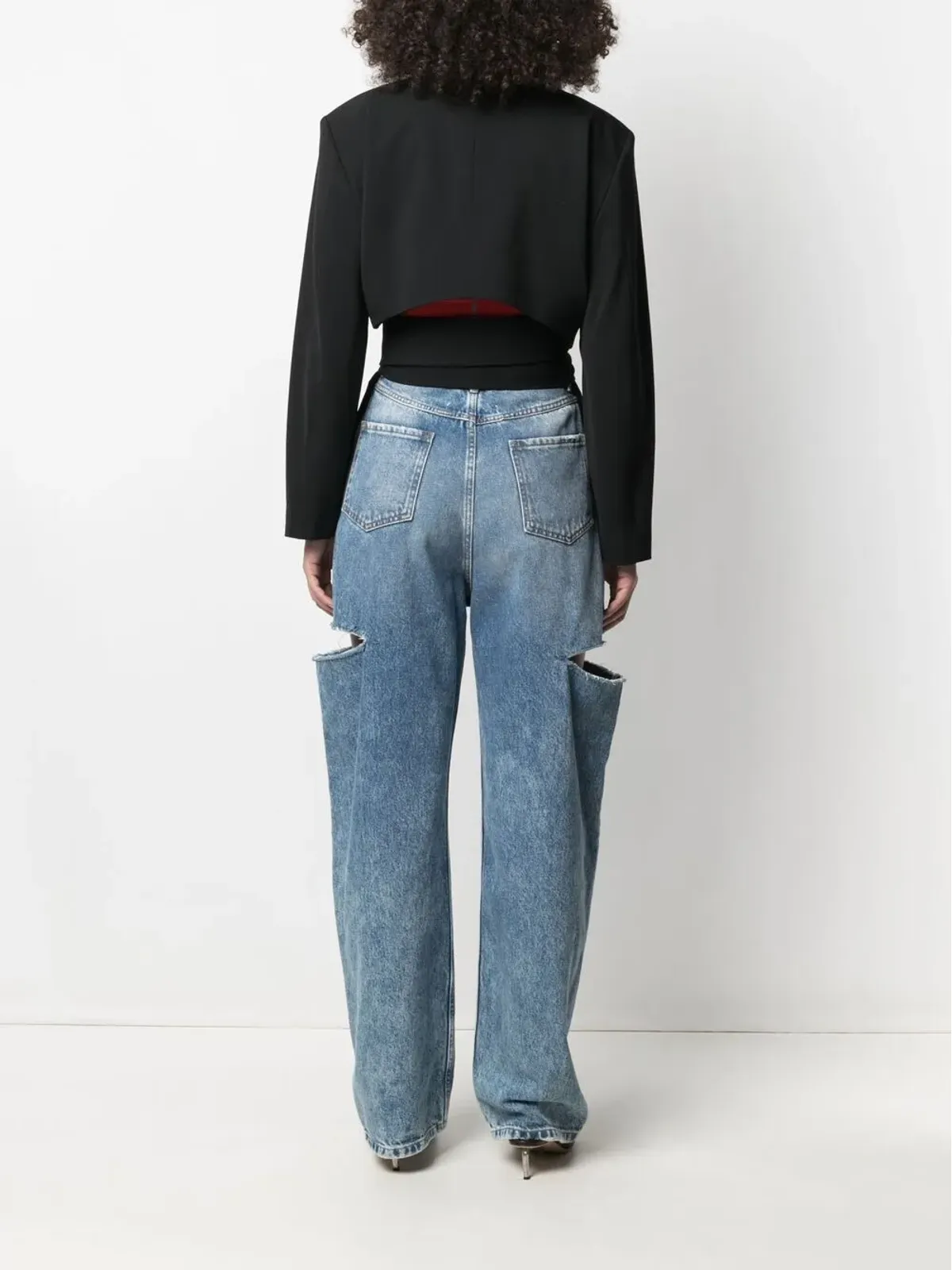 AMBUSH アシンメトリックヘム ベルト付きブレザー - 画像4