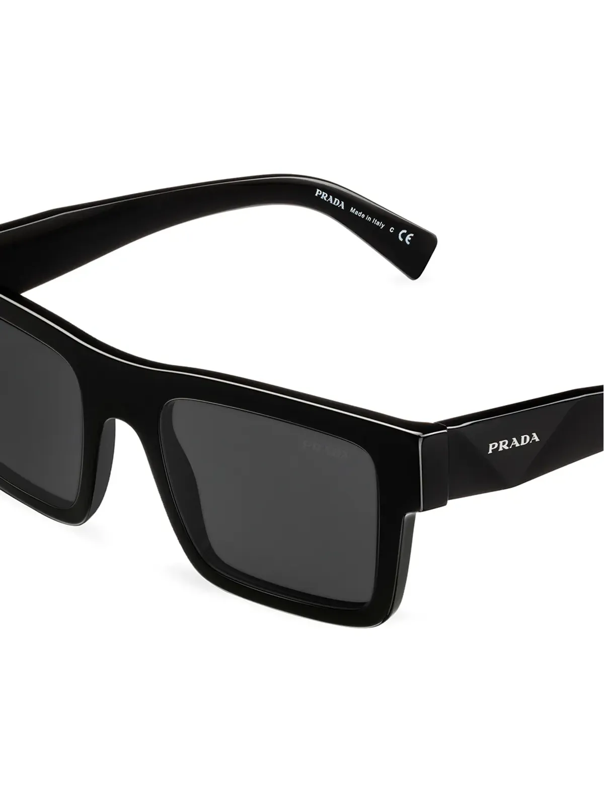 Prada Eyewear Symbole レクタングルフレーム サングラス ブラック - 画像3