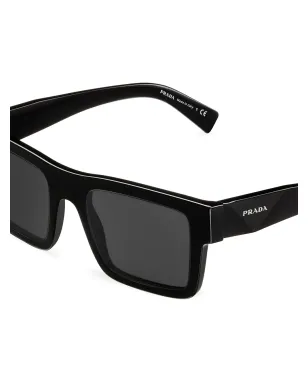 Prada Eyewear Symbole レクタングルフレーム サングラス ブラック - サムネイル3