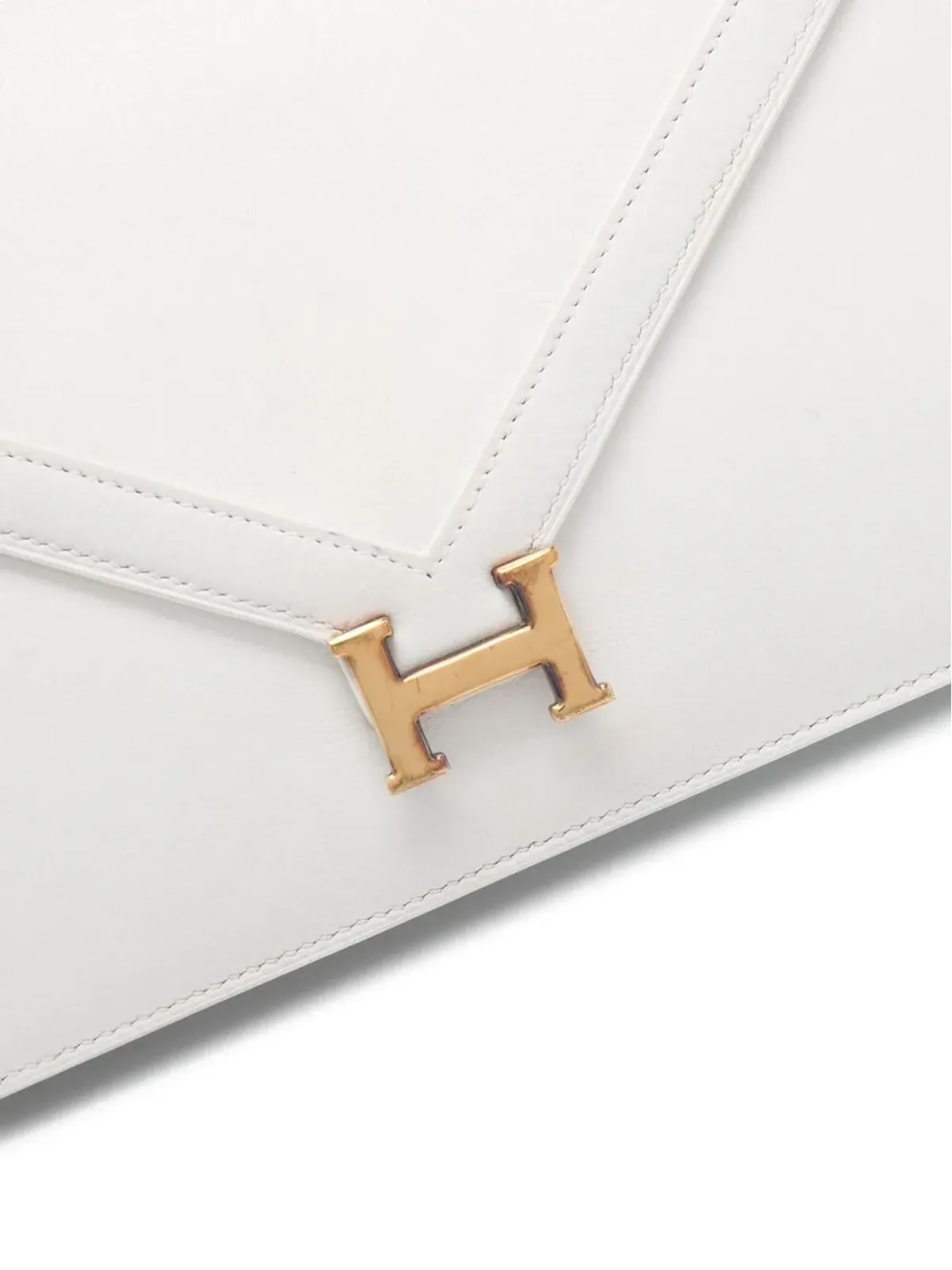 Hermès Pre-Owned 1975 H クラッチバッグ - ホワイト - 画像4