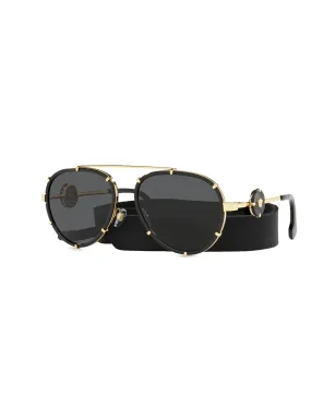 Versace Eyewear VE 2232 パイロットサングラス - サムネイル2