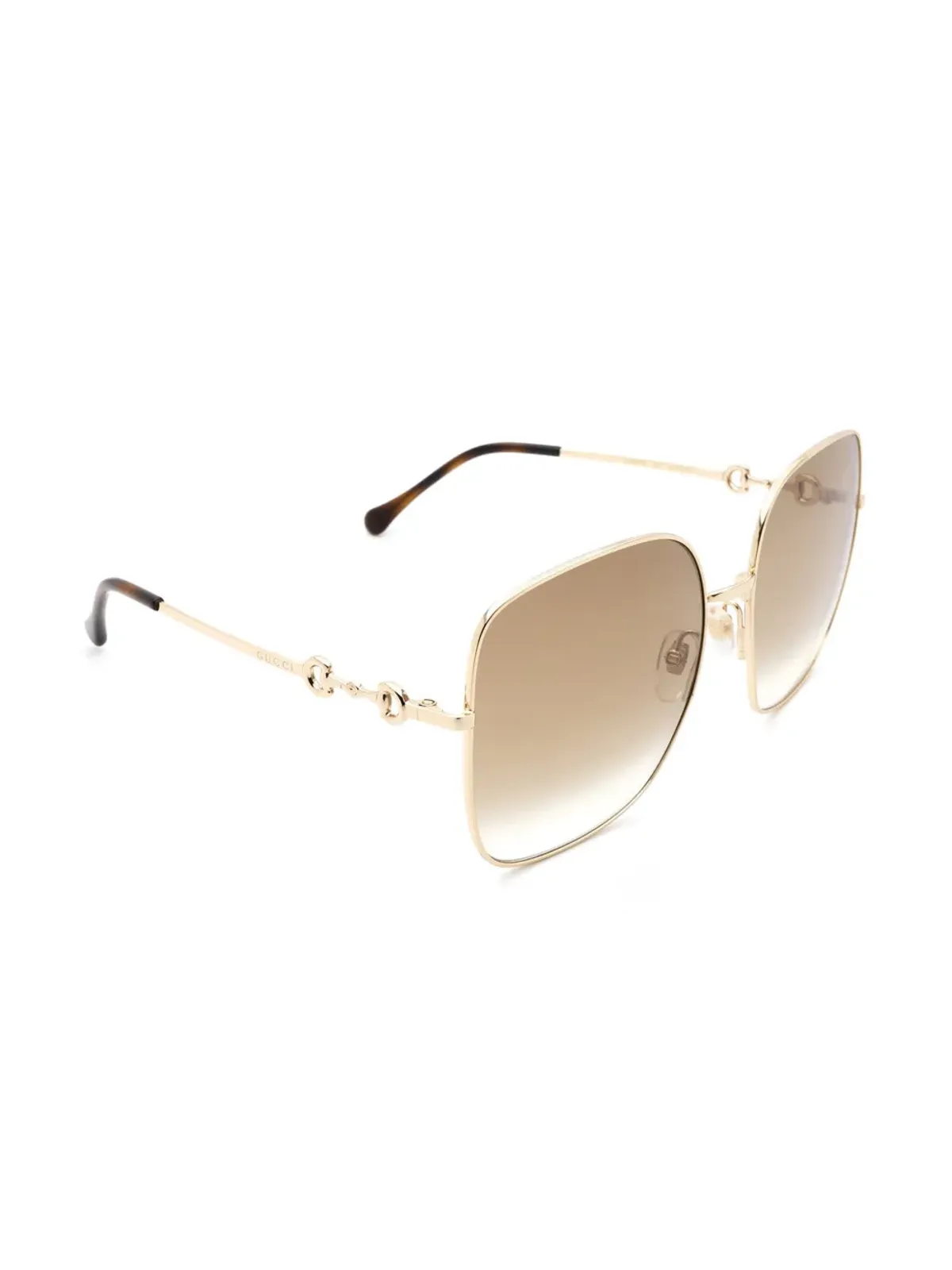 Gucci Eyewear ホースビット装飾のオーバーサイズサングラス - 画像2