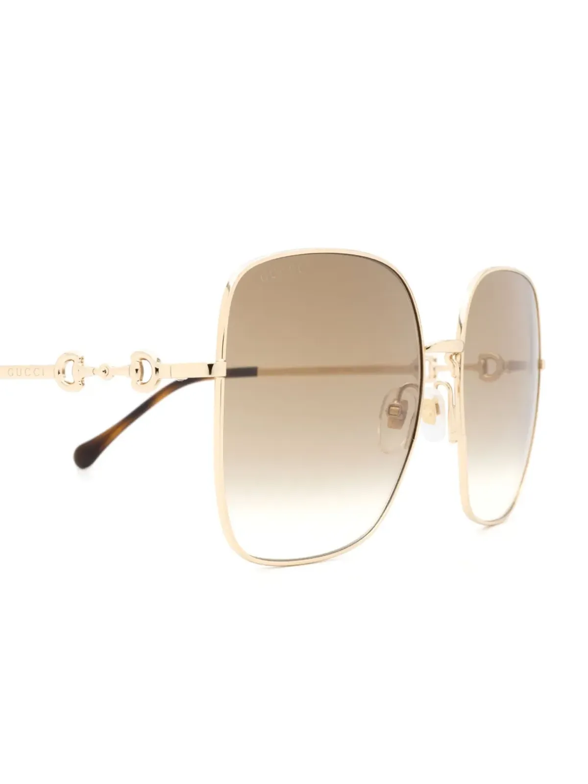Gucci Eyewear ホースビット装飾のオーバーサイズサングラス - 画像3