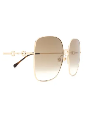 Gucci Eyewear ホースビット装飾のオーバーサイズサングラス - サムネイル3