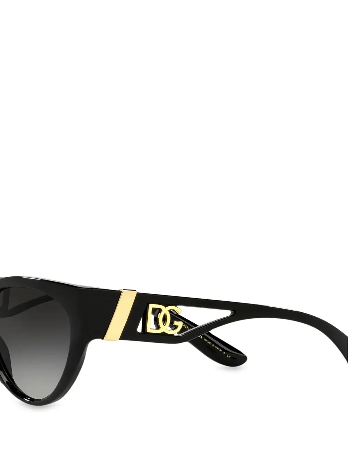Dolce & Gabbana Eyewear DGモノグラム オーバルフレーム サングラス - ブラック - 画像3