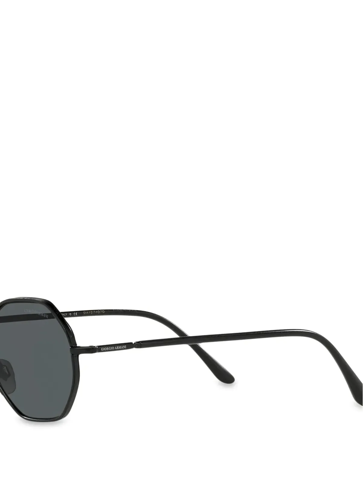 Giorgio Armani ティンテッド・ラウンドフレーム サングラス - ブラック - 画像3