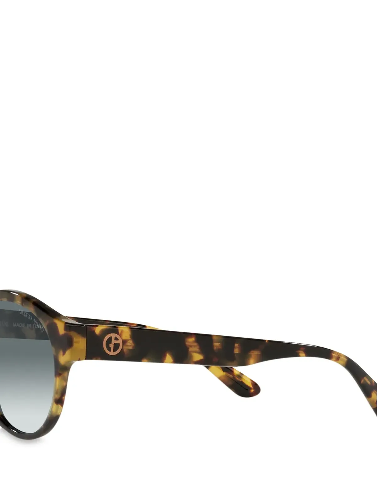 Giorgio Armani べっ甲風丸フレームサングラス ブラウン - 画像3