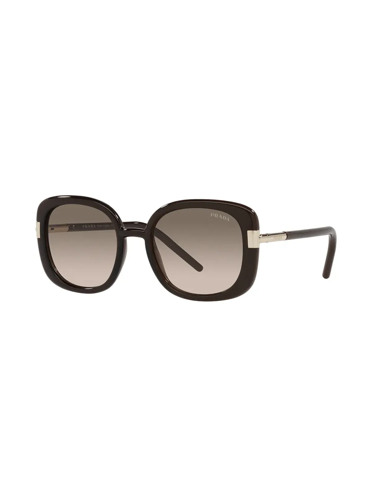 Prada Eyewear オーバーサイズフレームのサングラス（ブラウン） - 画像2