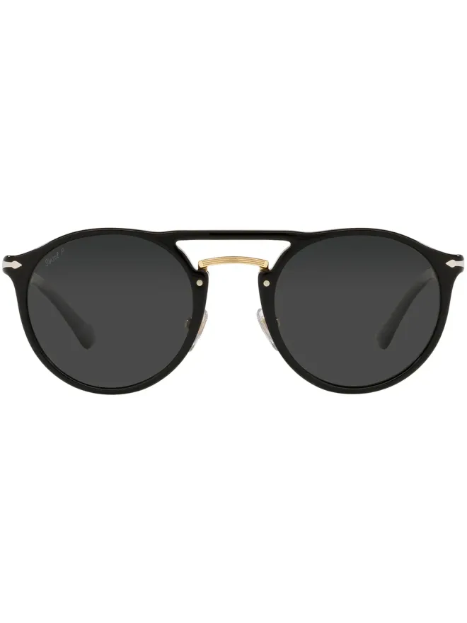 Persol Persol ティント付き丸型フレーム サングラス ブラックの商品画像