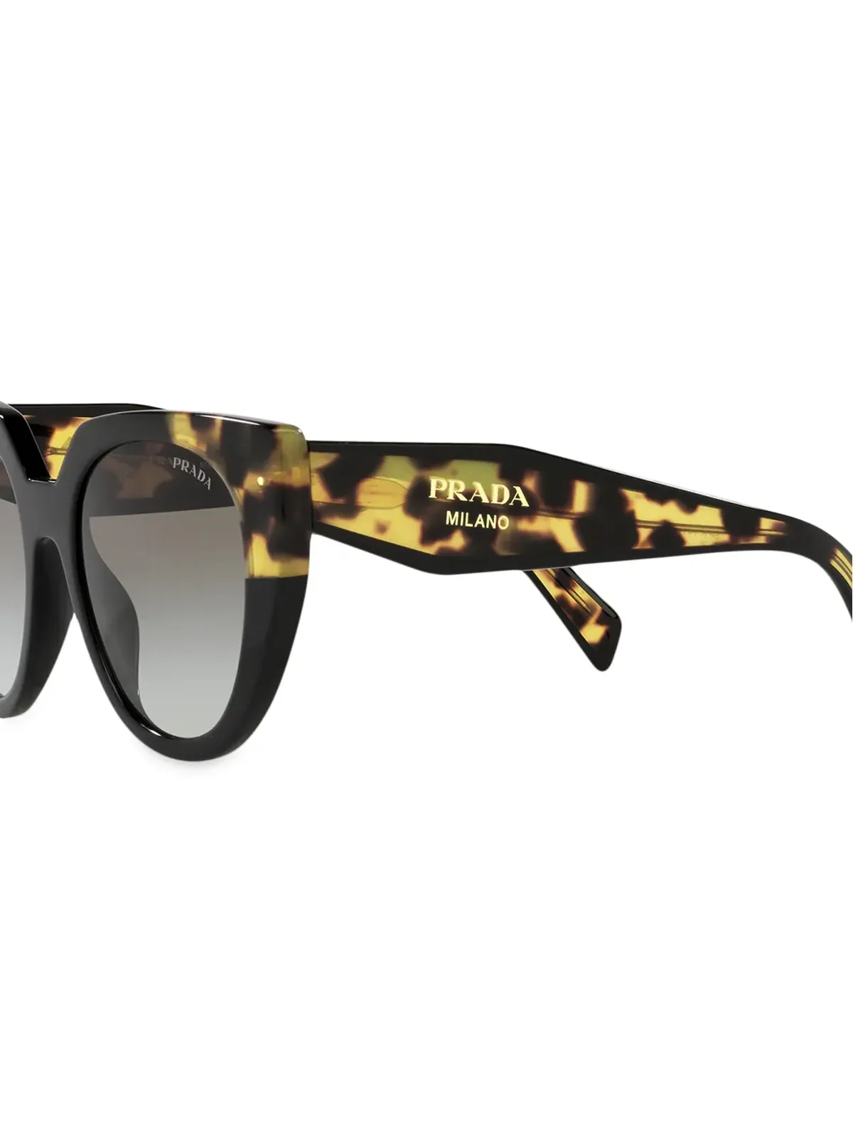 Prada Eyewear キャットアイ サングラス（べっ甲風） - グリーン - 画像3