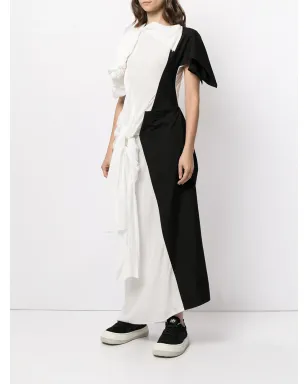 Yohji Yamamoto カラー・ブロック アシンメトリードレス - サムネイル3