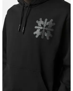 MCQ abstract-print cotton hoodie - Black - サムネイル5