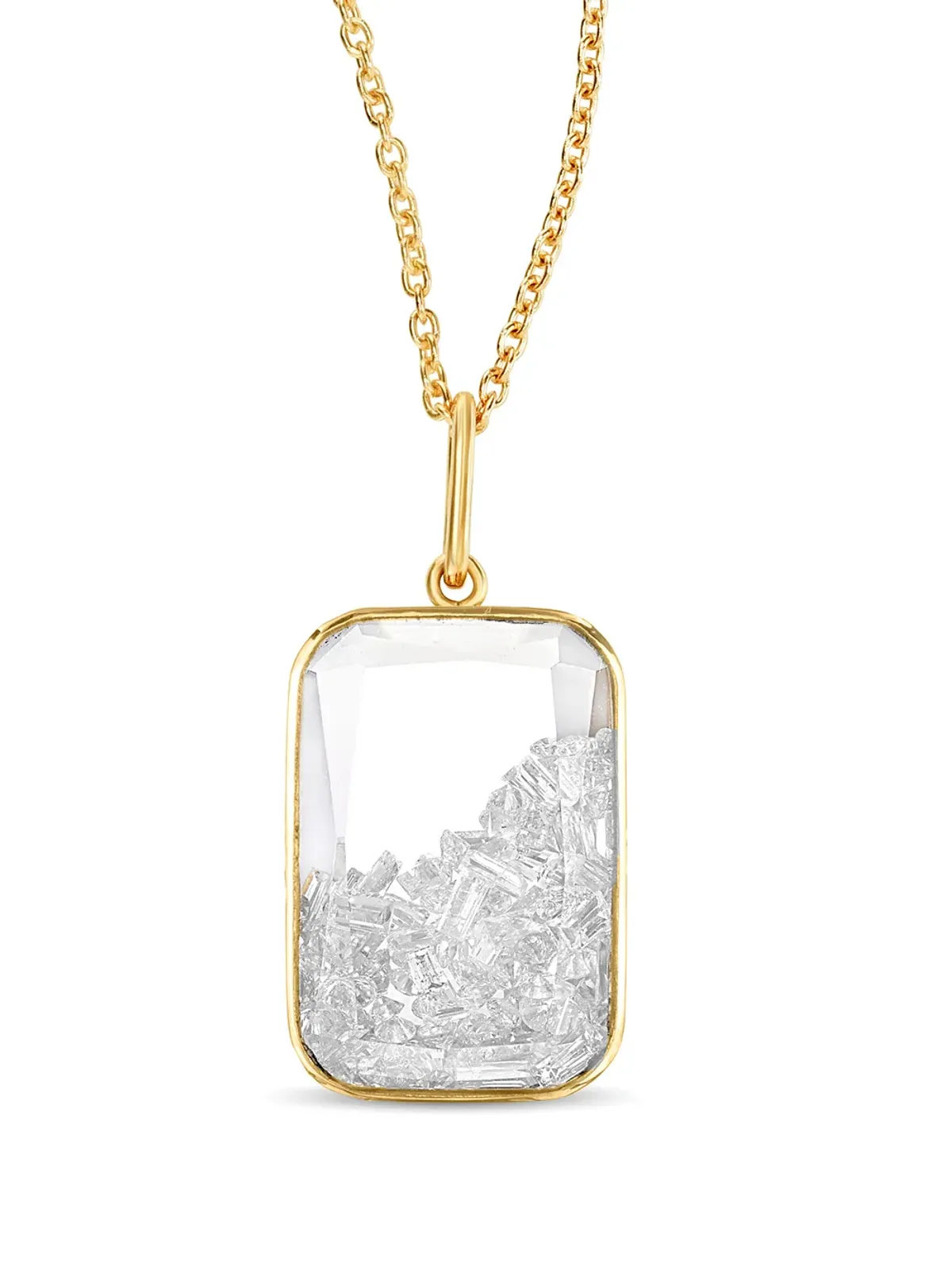 Moritz Glik 18K イエローゴールド テン・フォー・ティーン サファイア＆ダイヤモンド シェーカーネックレス - 画像1