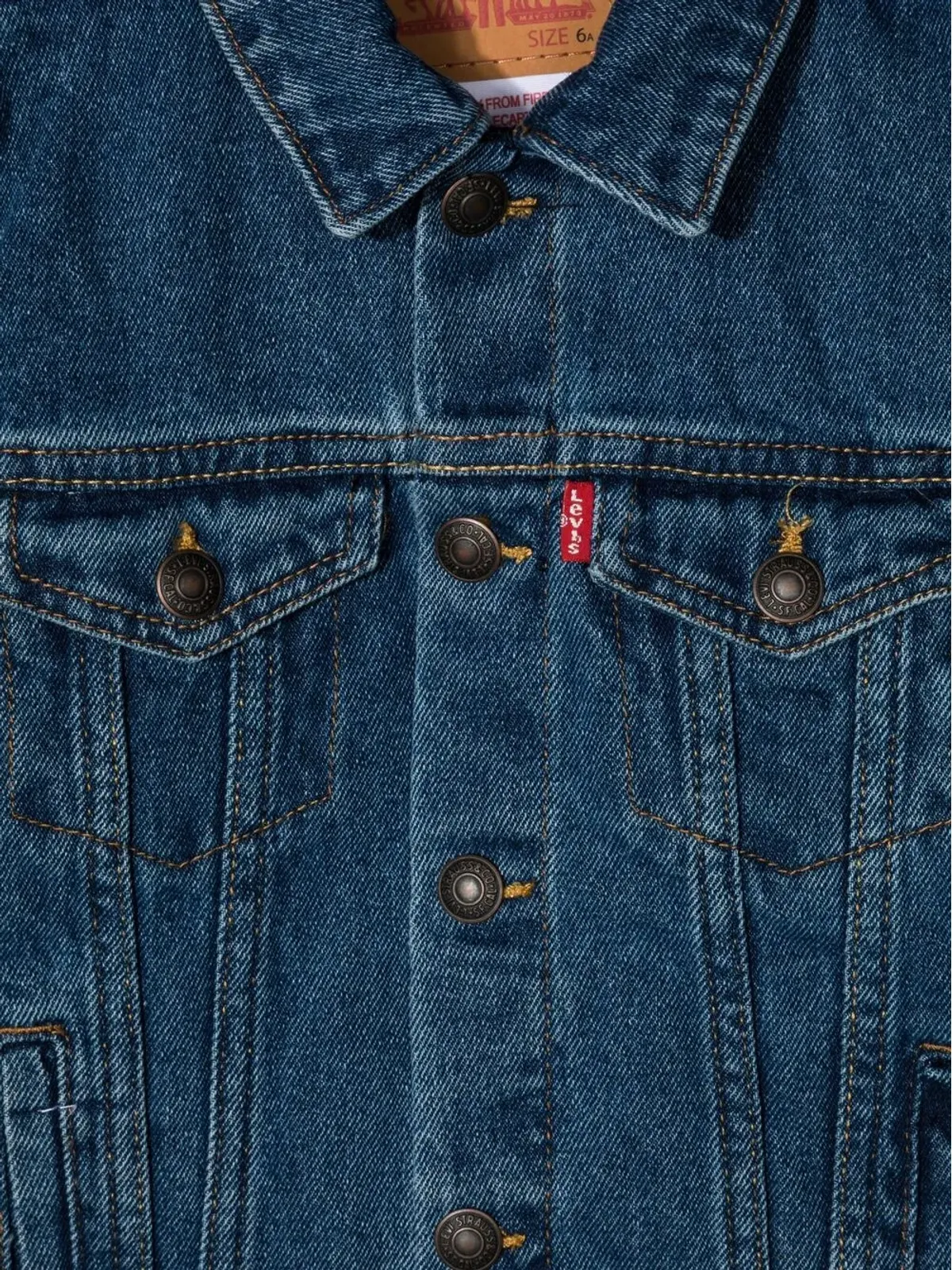 Levi's Kids ポインテッドカラー デニムジャケット - ブルー - 画像3