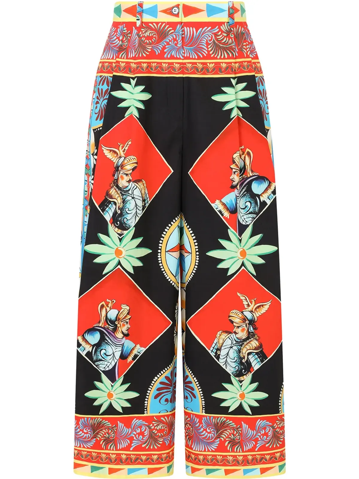 Dolce & Gabbana Carrettoプリント・ワイドレッグパンツ - ブラック - 画像1