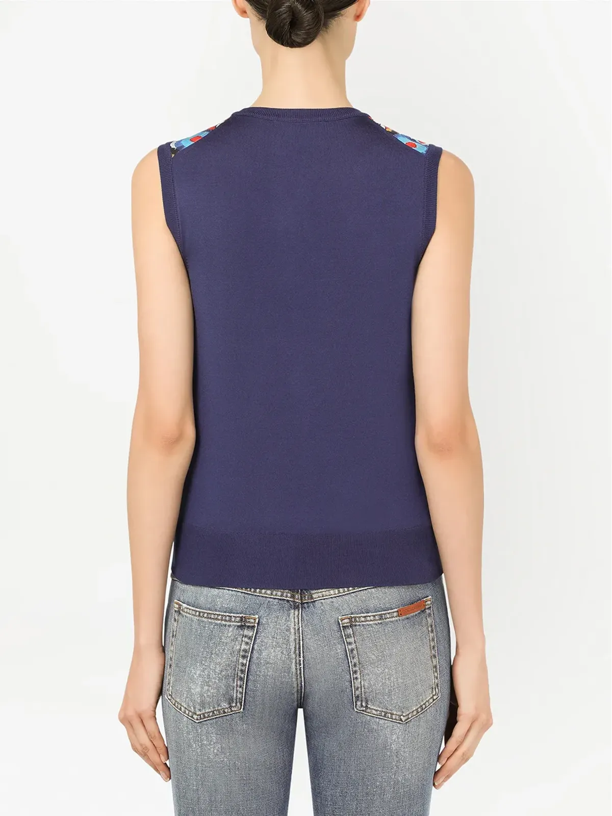 Dolce & Gabbana Carretto-print silk vest - Blue - 画像4