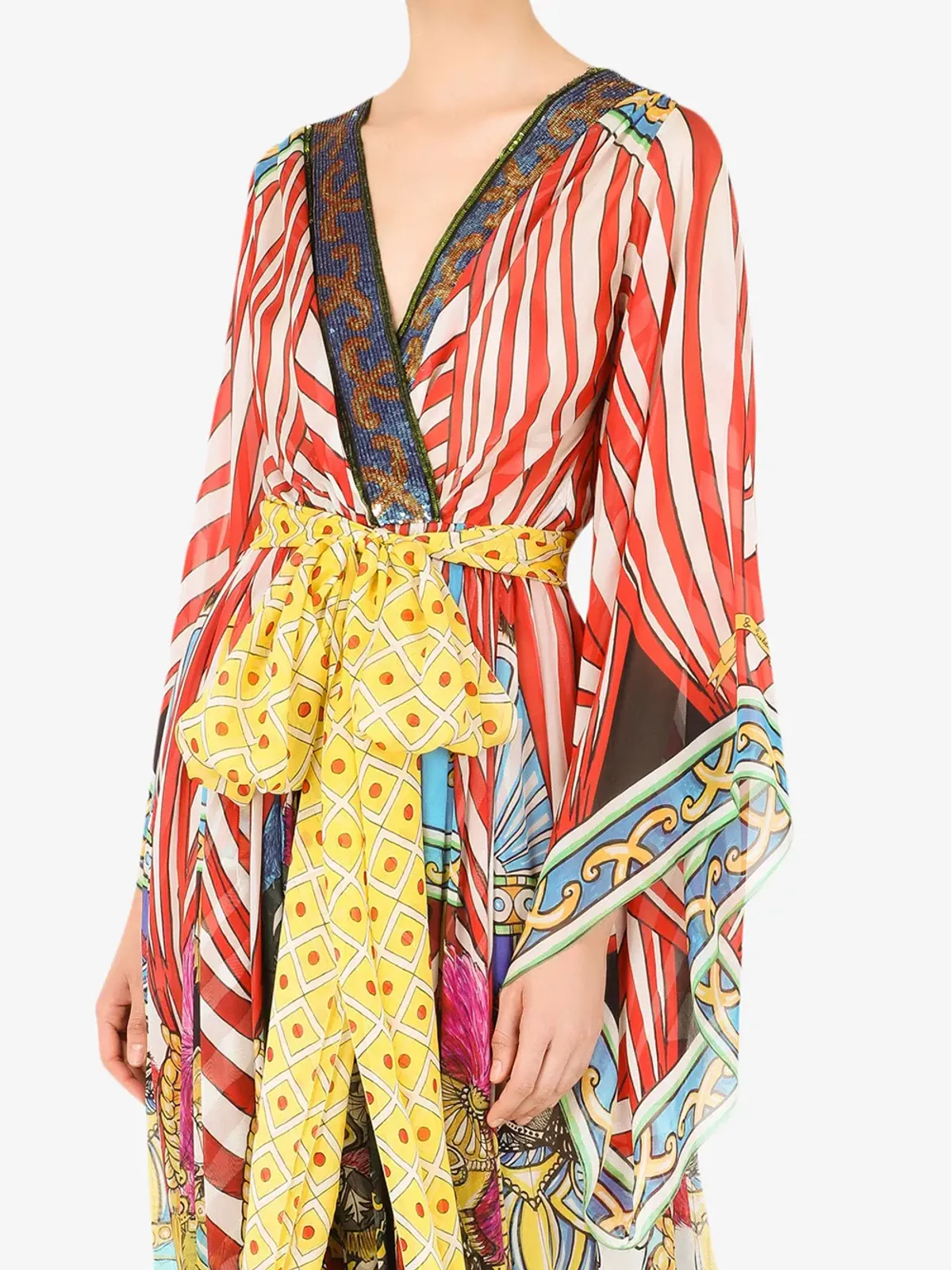Dolce & Gabbana Carrettoプリント シフォンジャンプスーツ - レッド - 画像5