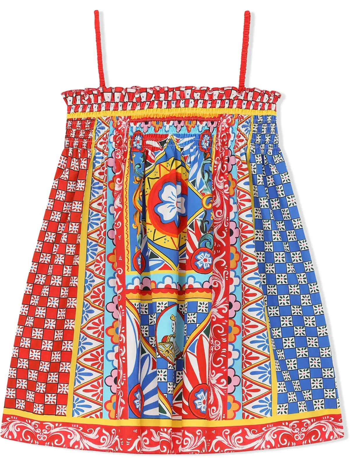 Dolce & Gabbana Kids カレットプリント ポプリン ミニドレス - 画像2