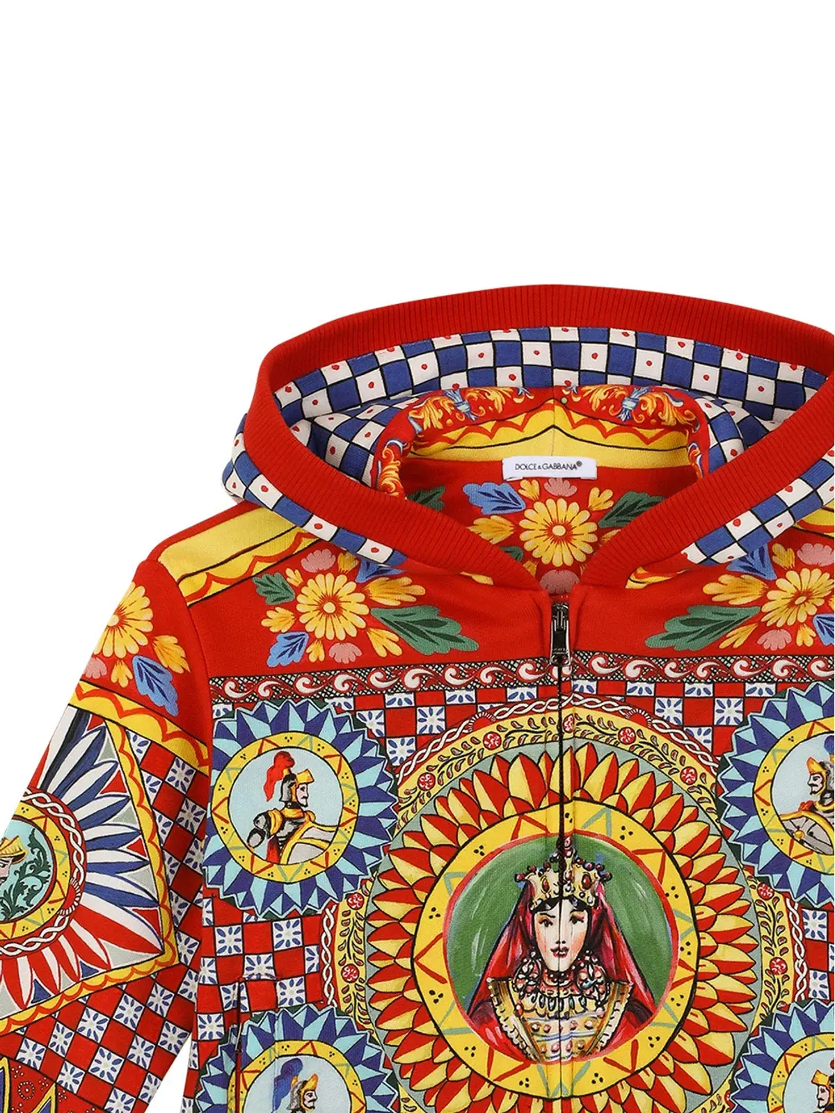 Dolce & Gabbana Kids Carrettoプリント ジップアップパーカー - 画像3