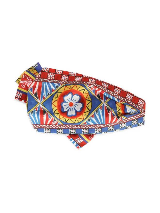 Dolce & Gabbana Kids Dolce & Gabbana Kids カレットプリント ポプリン バンダナ レッドの商品画像