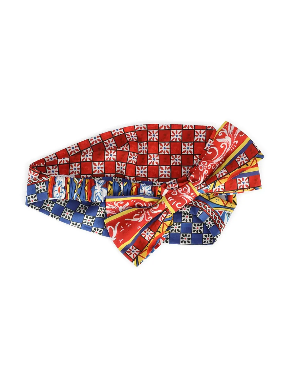 Dolce & Gabbana Kids カレットプリント ポプリン バンダナ レッド - 画像2
