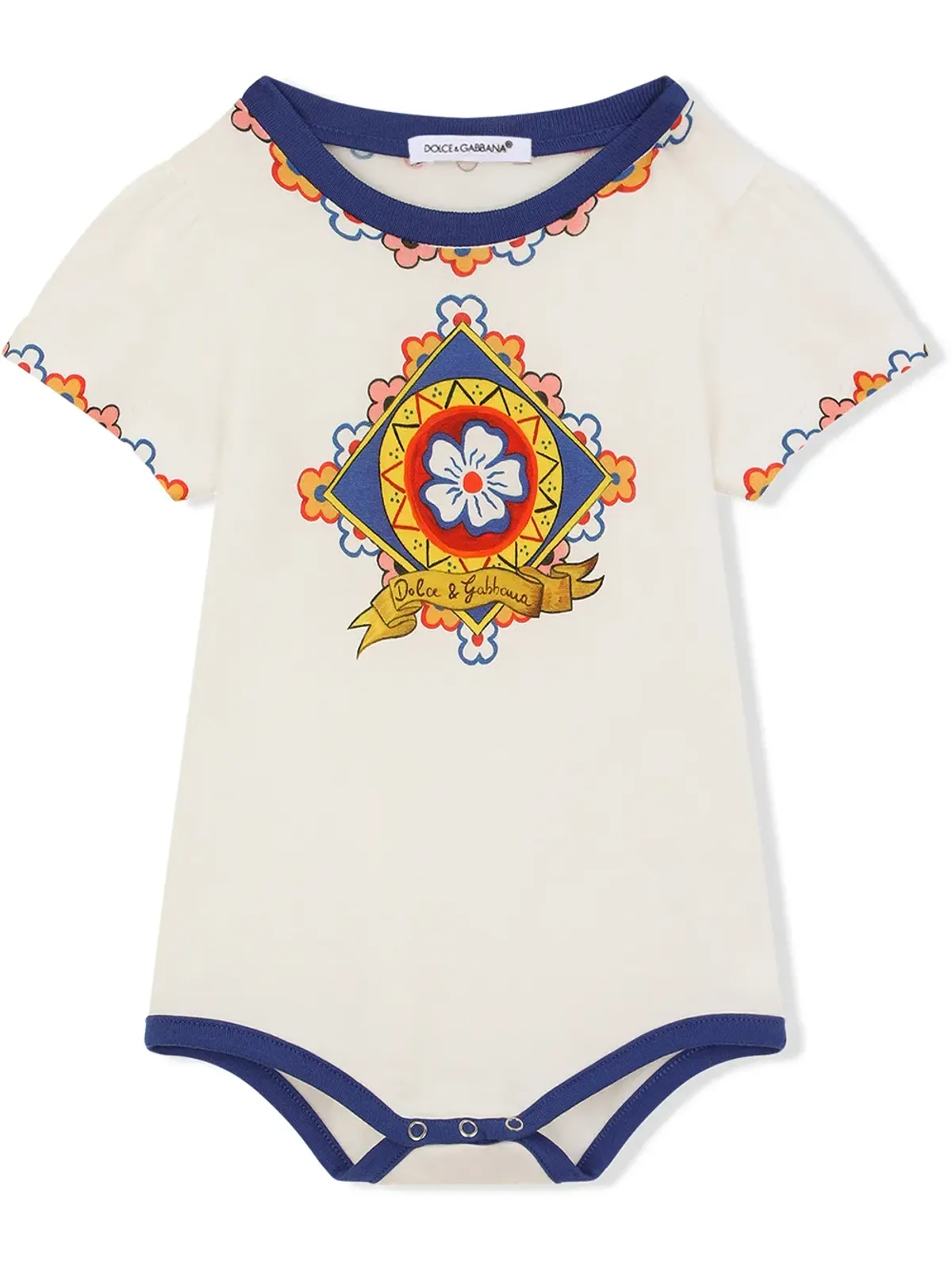 Dolce & Gabbana Kids Carretto-print ベビーロンパースセット - 画像2