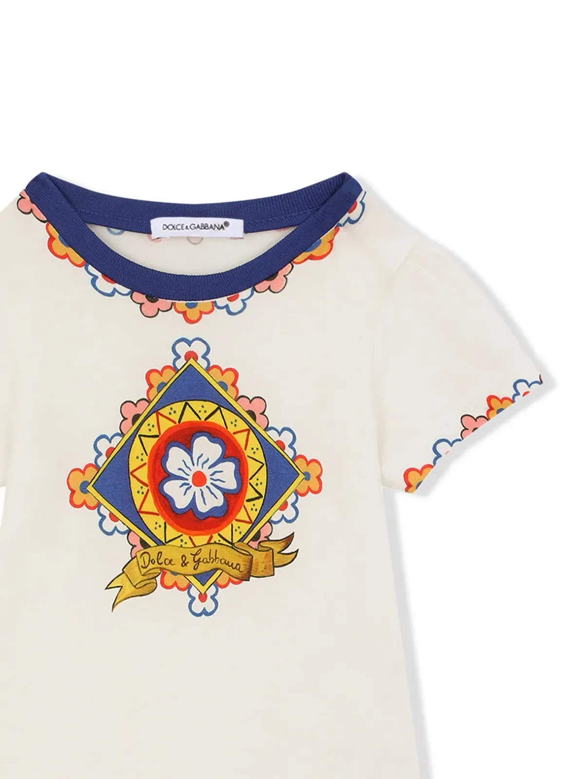 Dolce & Gabbana Kids Carretto-print ベビーロンパースセット - 画像4