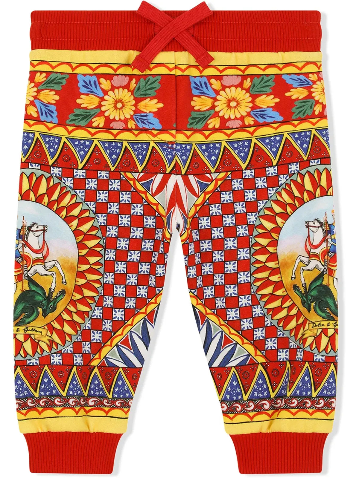 Dolce & Gabbana Kids Carrettoプリント トラックパンツ - レッド - 画像1