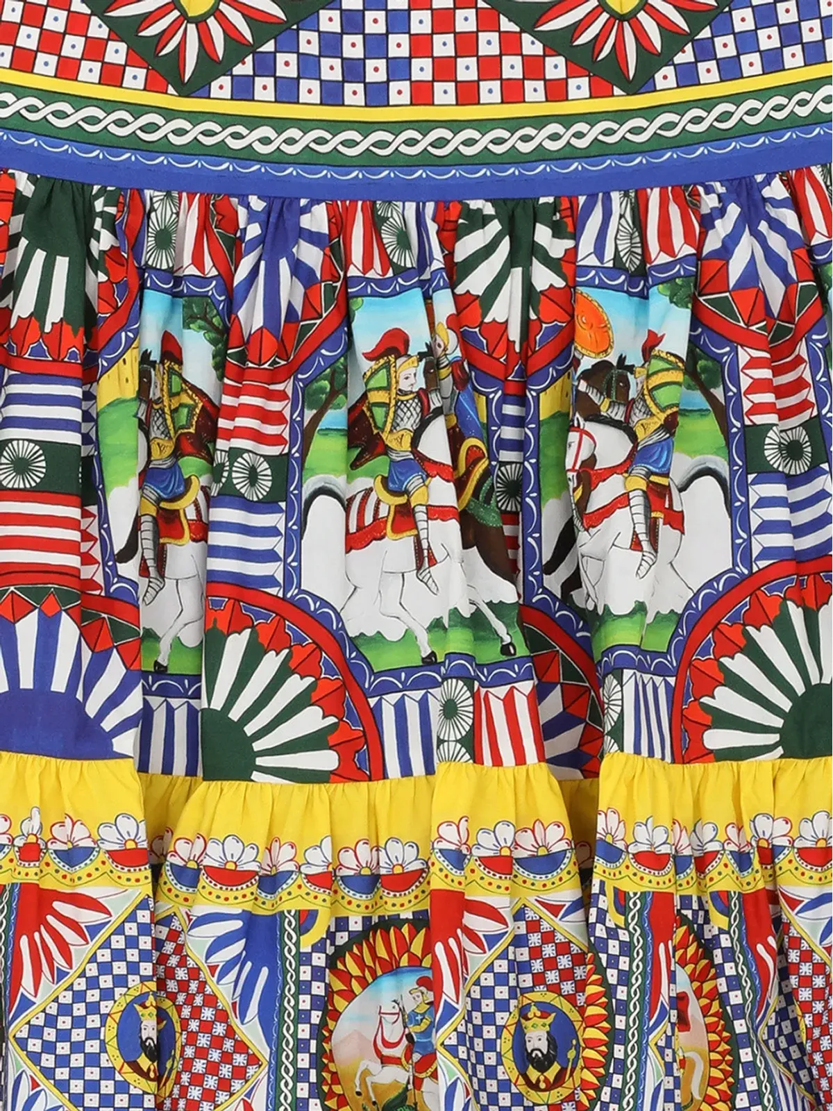 Dolce & Gabbana Kids カレットプリントポプリンマキシスカート - 画像3