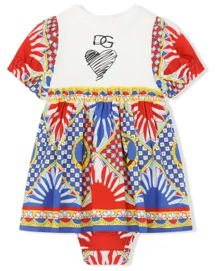 Dolce & Gabbana Kids Carrettoプリントのツーピースドレス - サムネイル1