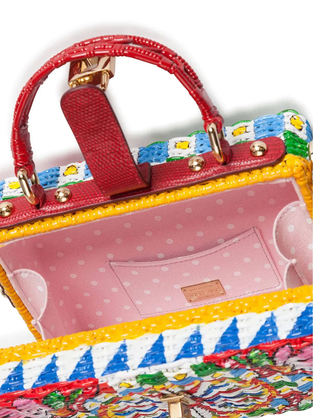 Dolce & Gabbana Dolce Box ウィッカー・トップハンドルバッグ - 画像4