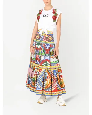 Dolce & Gabbana フローラルアップリケ ロゴ クロップトップ - サムネイル2