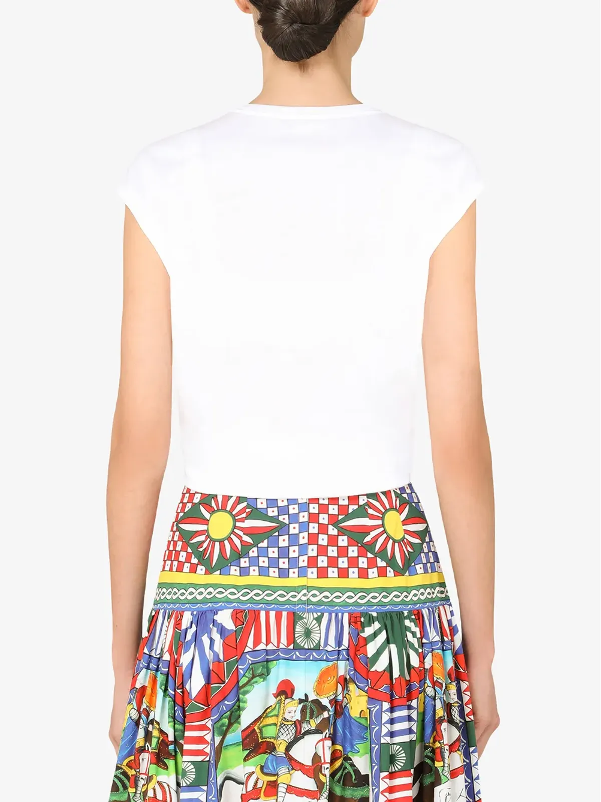 Dolce & Gabbana フローラルアップリケ ロゴ クロップトップ - 画像4