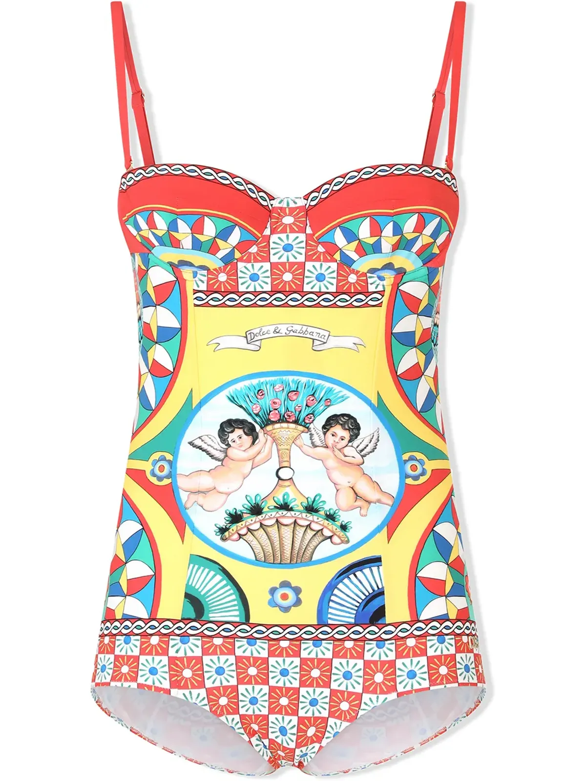 Dolce & Gabbana Carrettoプリント バルコネット水着 - 画像1