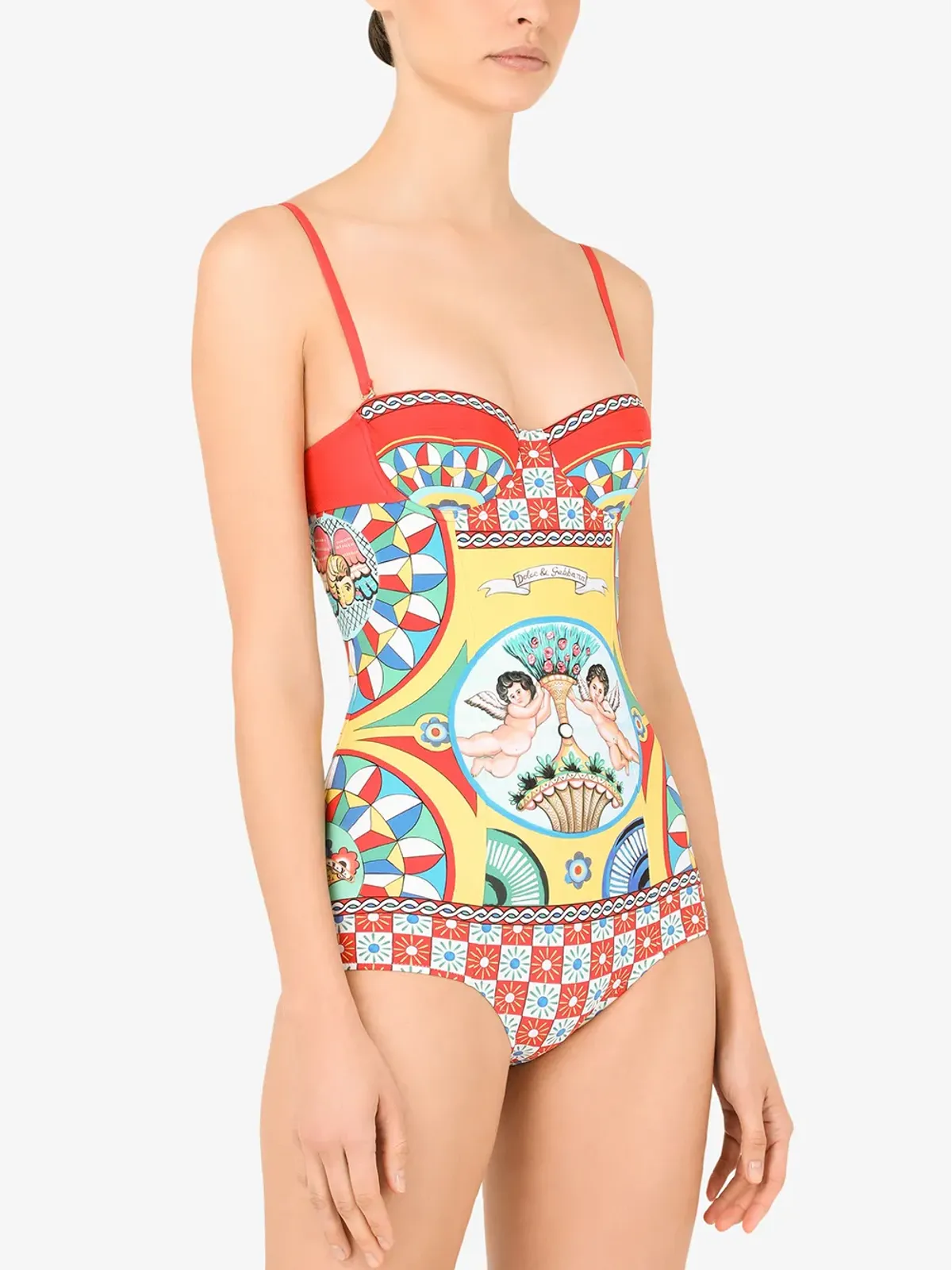 Dolce & Gabbana Carrettoプリント バルコネット水着 - 画像2