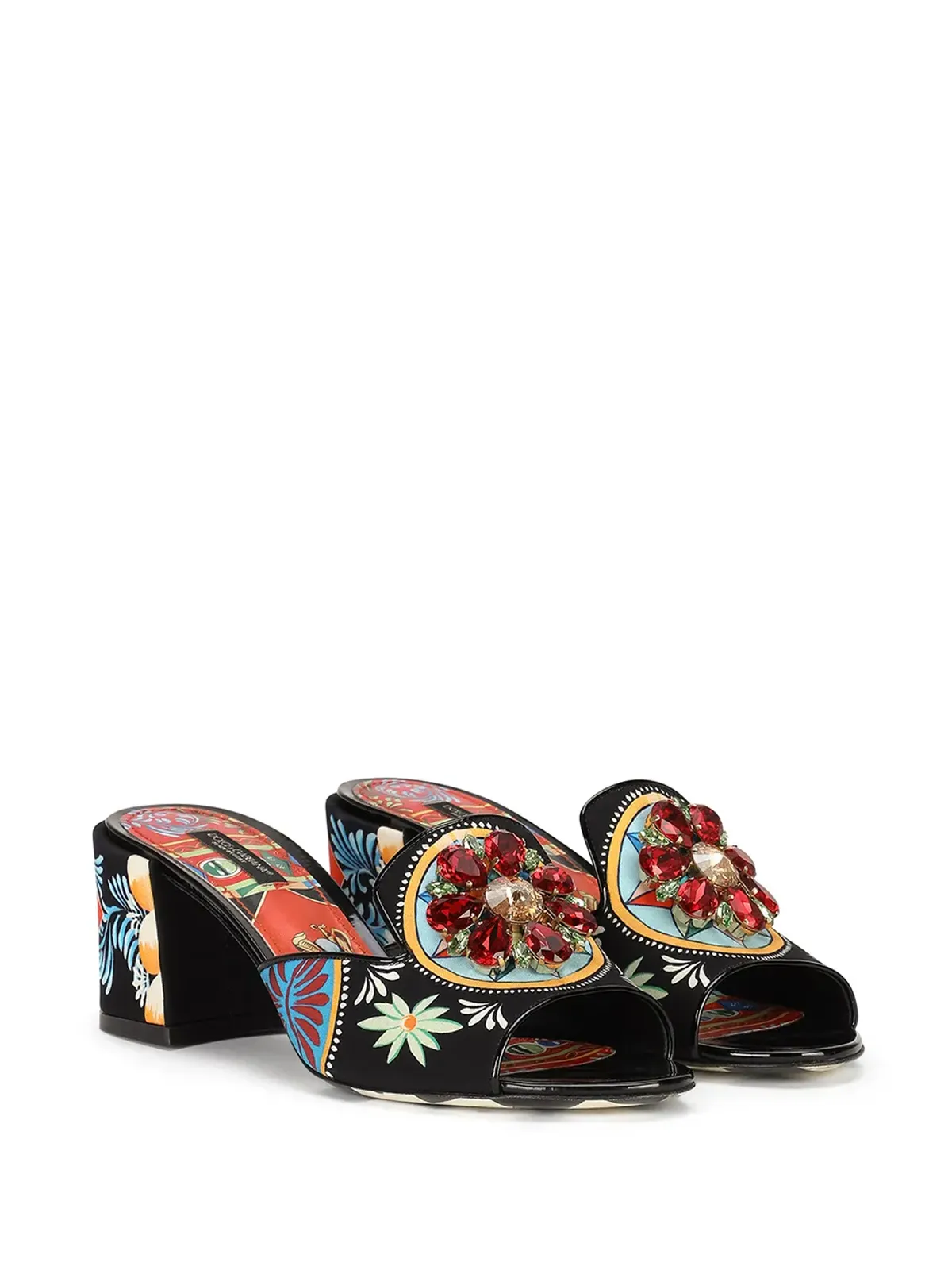Dolce & Gabbana ビアンカ・カルレットプリント ミュール - ブラック - 画像2