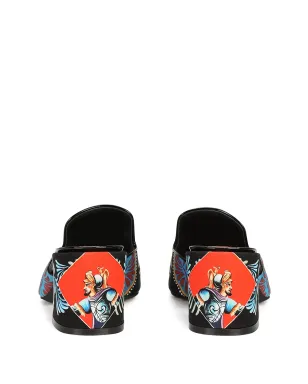 Dolce & Gabbana ビアンカ・カルレットプリント ミュール - ブラック - サムネイル3