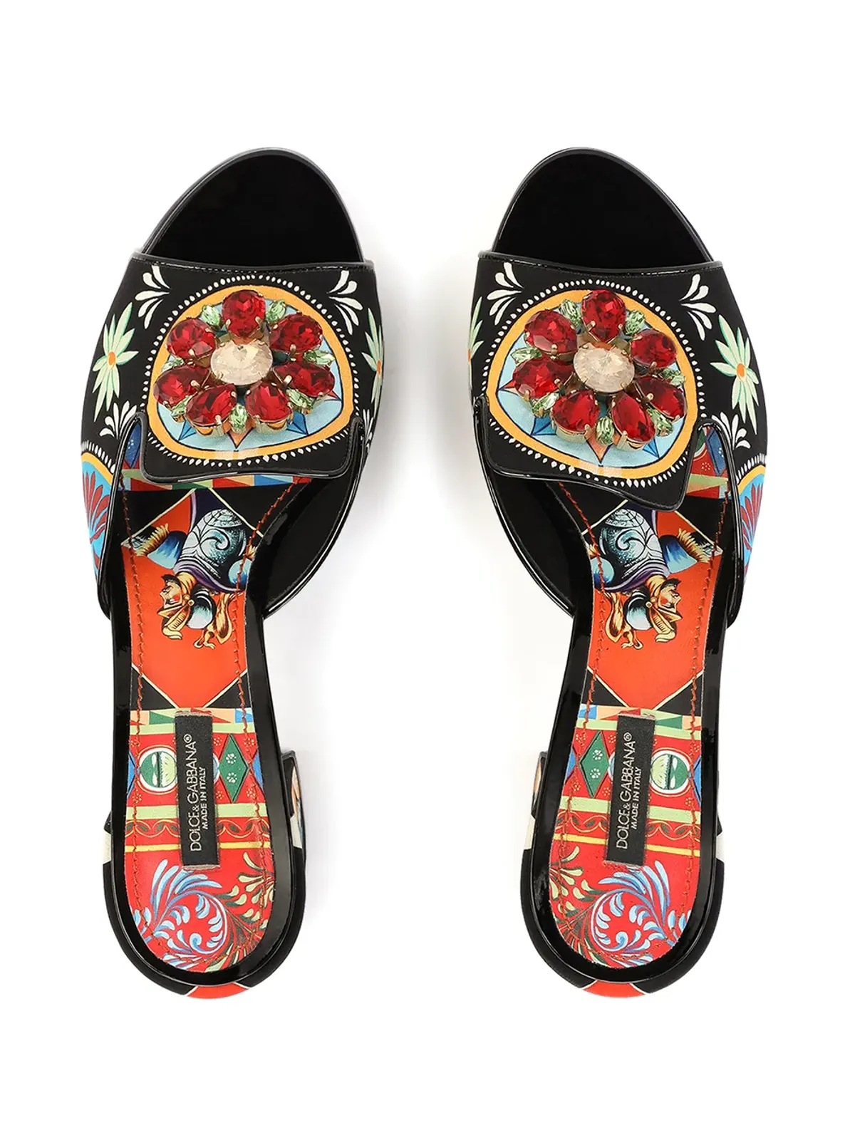 Dolce & Gabbana ビアンカ・カルレットプリント ミュール - ブラック - 画像4