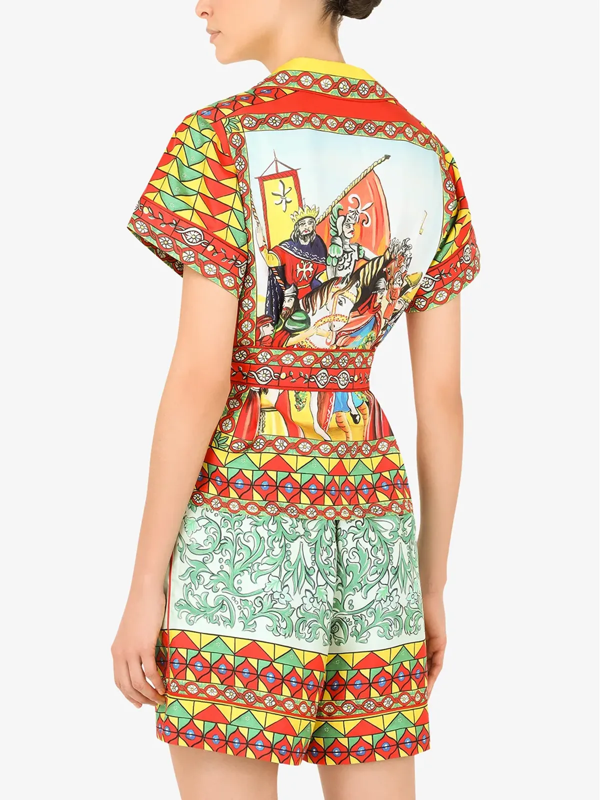 Dolce & Gabbana Carrettoプリント ベルト付きシャツ - 画像5