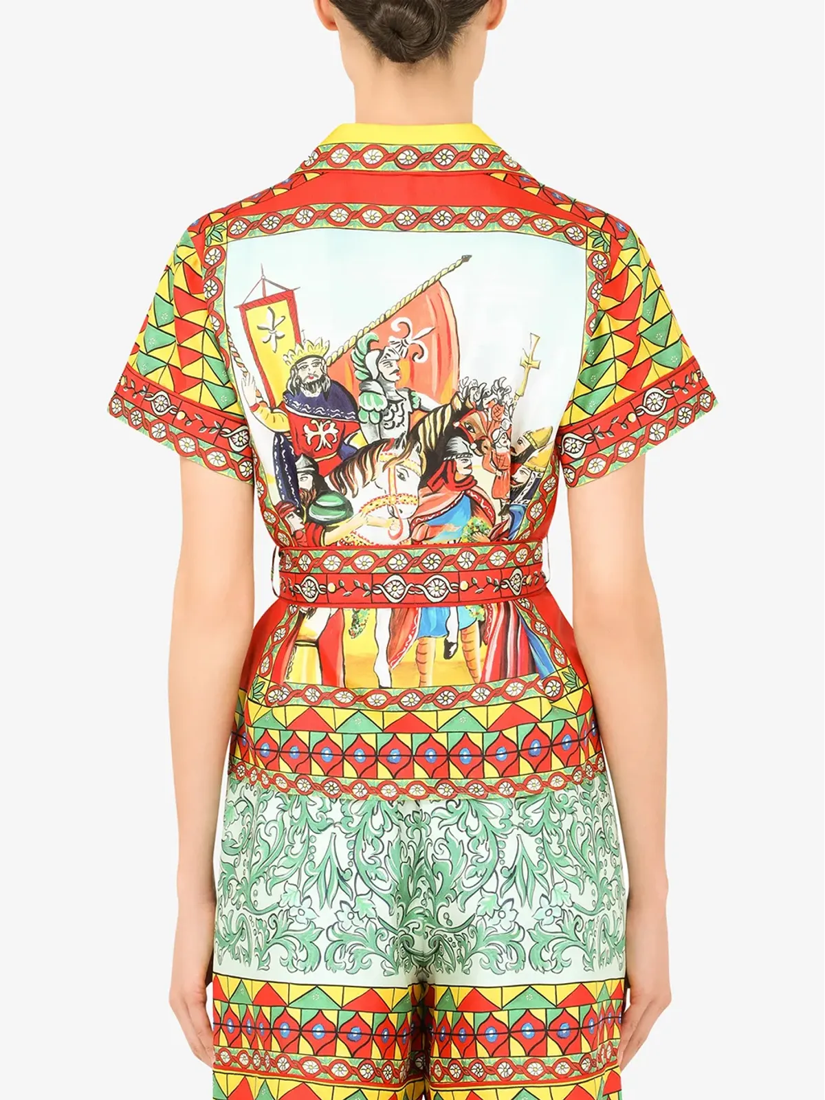 Dolce & Gabbana Carrettoプリント ベルト付きシャツ - 画像4