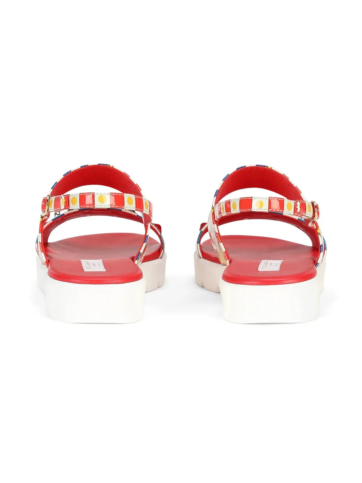 Dolce & Gabbana Kids Carretto-print bejewelled leather sandals Carretto柄の宝石装飾付きレザーサンダル - 画像3