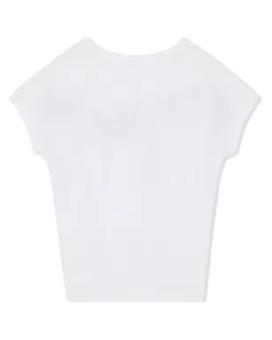 Dolce & Gabbana Kids ロゴプリント ノットディテール Tシャツ - White - サムネイル2
